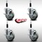 Service Caster 4'' SS Gray Poly Swivel 7/8'' Expanding Stem Caster Set with Brake, 4PK SCC-SSEX20S414-PPUB-TLB-78-4 - alternate 3